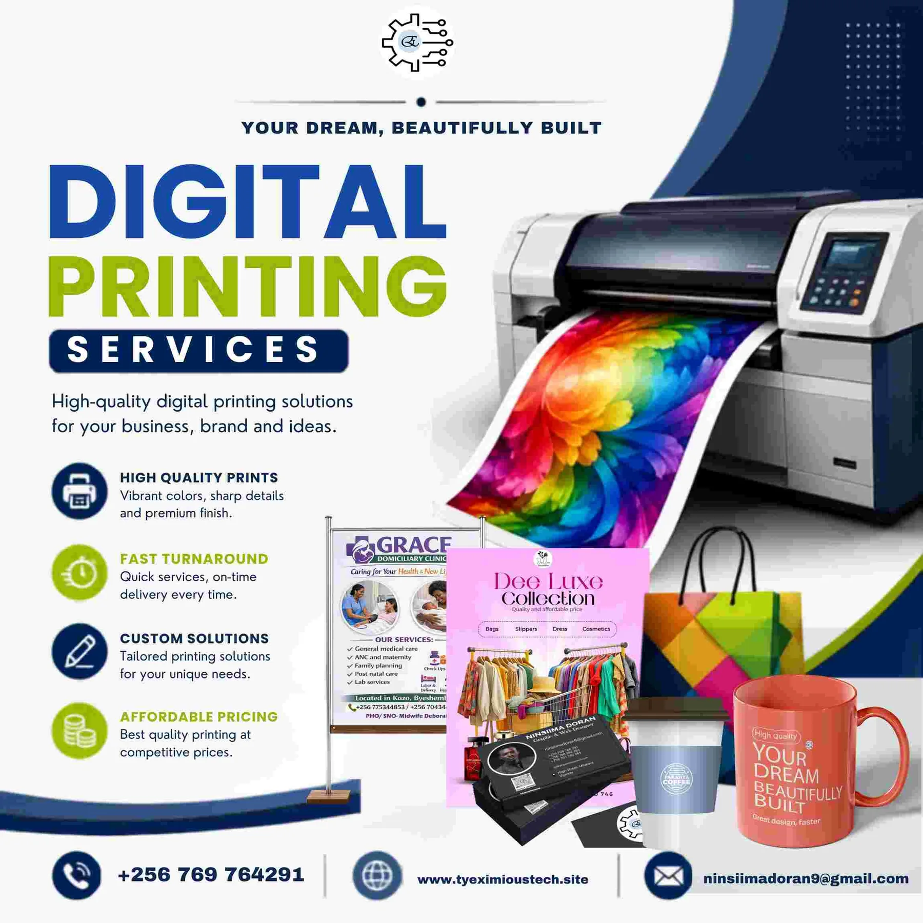 Digital printing services campaign designed by Eximious Tech