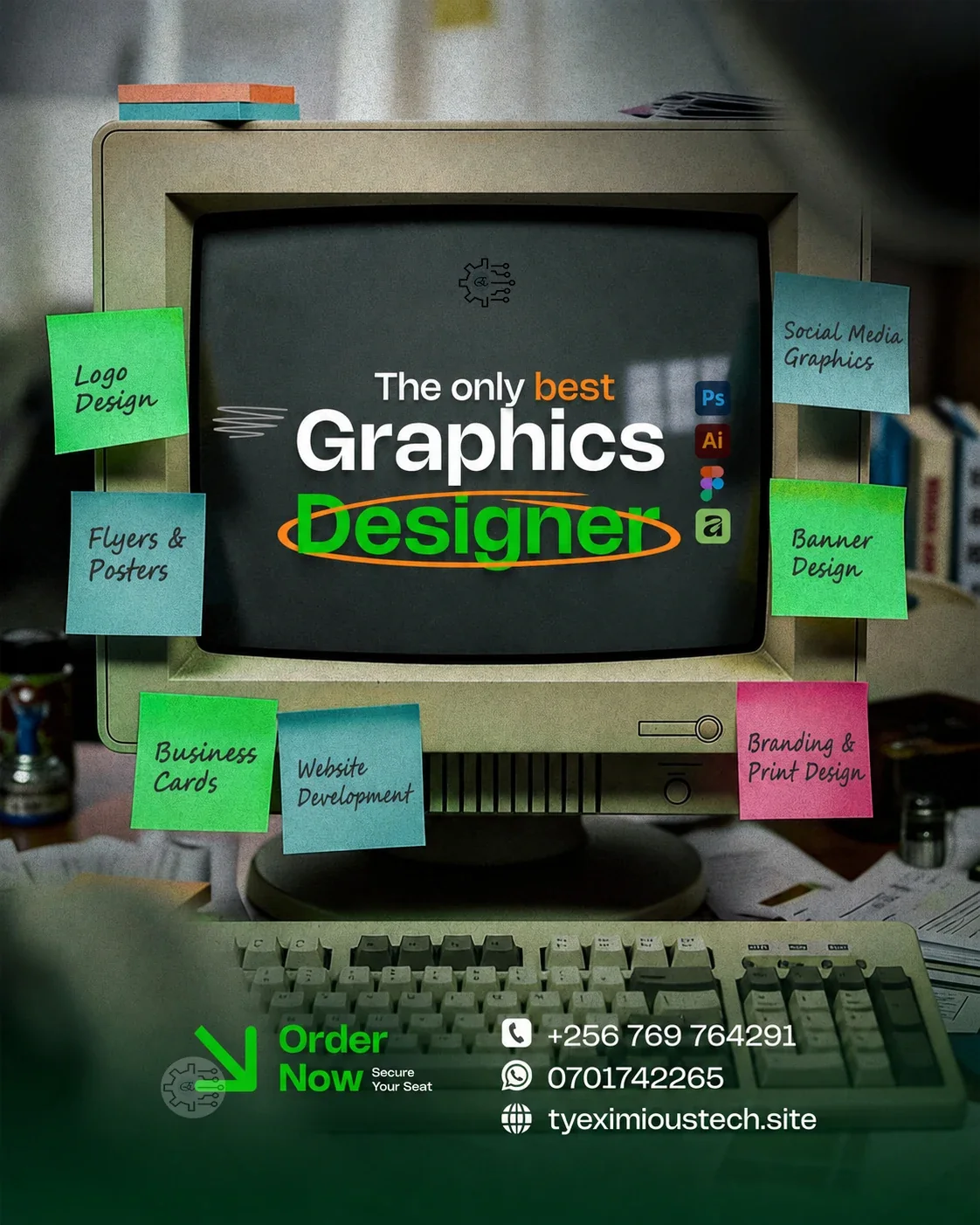 Eximious Tech graphic design promotion